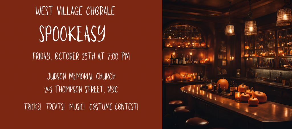 West Village Chorale Spookeasy - ticket banner